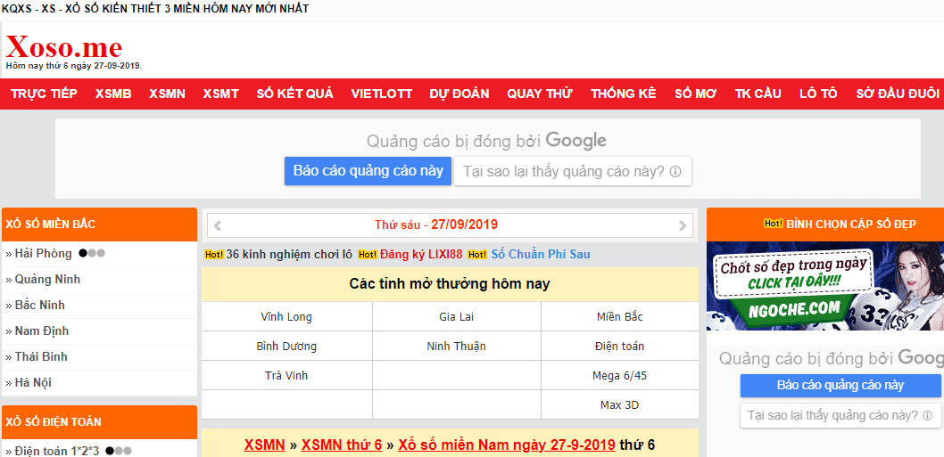 kết quả xổ số xoso.me