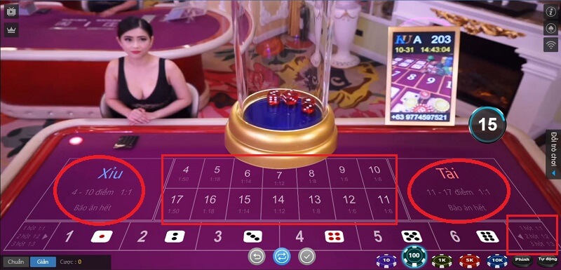 luật chơi sicbo online trên ku casino