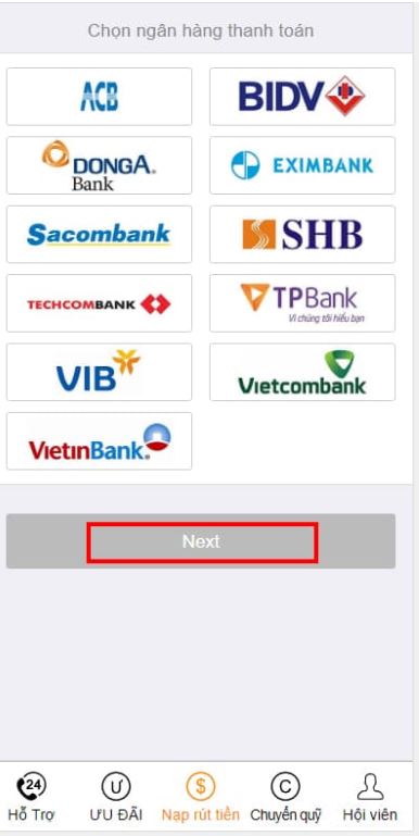 thanh toán ebanking bước 4